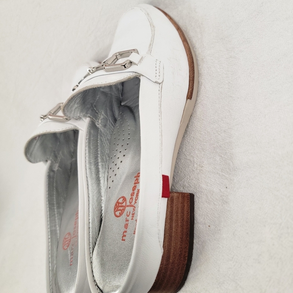 Marc Joseph New York Park Ave Mule White Leather Loafer Slide Silver Bit Size 6 - Picture 14 of 14